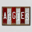 Aggies Team Colors College Fun Strips Novelty Wood Sign WS-942