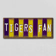 Tigers Fan LA Team Colors College Fun Strips Novelty Wood Sign WS-945