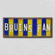 Bruins Fan Team Colors College Fun Strips Novelty Wood Sign WS-951