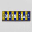 Golden Bears Team Colors College Fun Strips Novelty Wood Sign WS-956