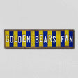 Golden Bears Fan Team Colors College Fun Strips Novelty Wood Sign WS-957