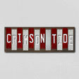 Crimson Tide Team Colors College Fun Strips Novelty Wood Sign WS-958