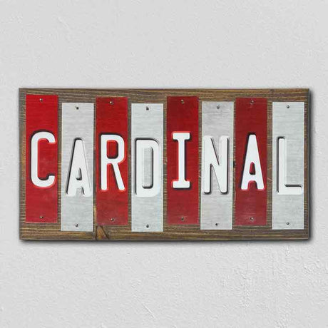 Cardinal CA Team Colors College Fun Strips Novelty Wood Sign WS-962