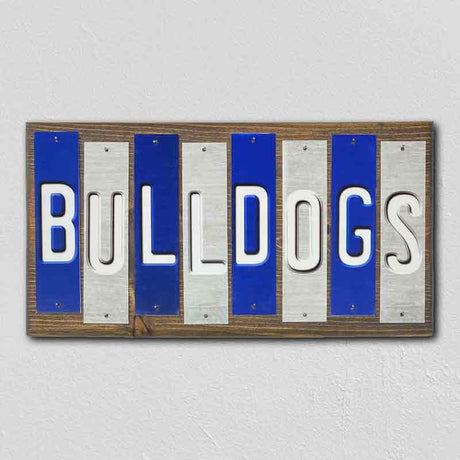 Bulldogs WA Team Colors College Fun Strips Novelty Wood Sign WS-964