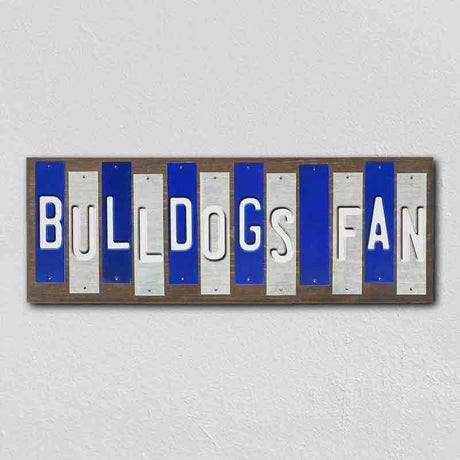 Bulldogs Fan WA Team Colors College Fun Strips Novelty Wood Sign WS-965