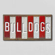 Bulldogs MS Team Colors College Fun Strips Novelty Wood Sign WS-968