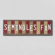 Seminoles Fan Team Colors College Fun Strips Novelty Wood Sign WS-981