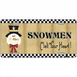 Snowmen Melt Your Heart Metal Novelty License Plate 12" x 6" (LP)