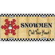 Snowflake Snowmen Melt Your Heart Metal Novelty License Plate 12" x 6" (LP)