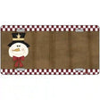 Snowman Offset Metal Novelty License Plate 12" x 6" (LP)