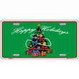 Happy Holidays Christmas Tree Metal Novelty License Plate 12" x 6" (LP)