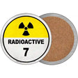 Radioactive 7 Novelty Circle Coaster Set of 4