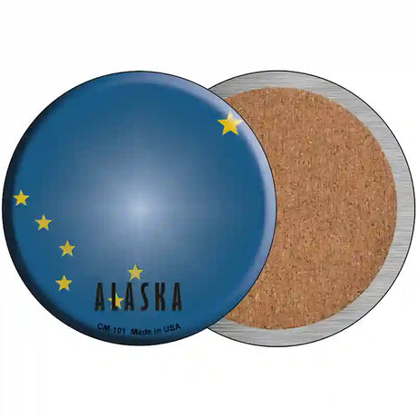 Alaska State Flag Novelty Circle Coaster Set of 4