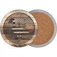 Corrugated Duck on Wood Novelty Circle Coaster Set of 4