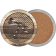 Corrugated Dragonfly on Wood Novelty Circle Coaster Set of 4