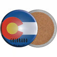 Colorado State Flag Novelty Circle Coaster Set of 4