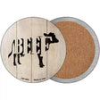 Cows Make Beef Novelty Circle Coaster Set of 4