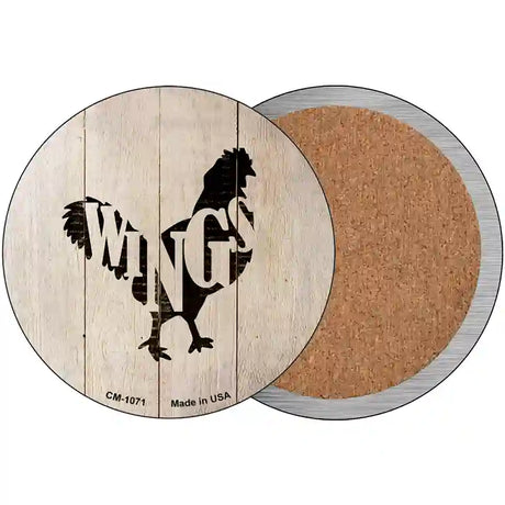 Chickens Make Wings Novelty Circle Coaster Set of 4