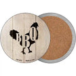 Chickens Make BBQ Novelty Circle Coaster Set of 4