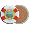 Florida State Flag Novelty Circle Coaster Set of 4