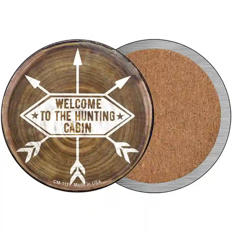 Welcome to the Hunting Cabin Novelty Circle Coaster Set of 4