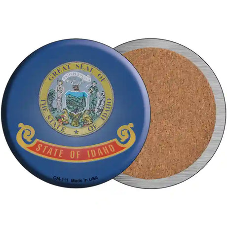 Idaho State Flag Novelty Circle Coaster Set of 4