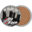 Bucket List Beer Novelty Circle Coaster Set of 4