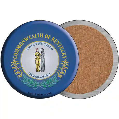 Kentucky State Flag Novelty Circle Coaster Set of 4