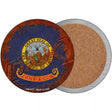 Idaho Rusty Stamped Novelty Circle Coaster Set of 4