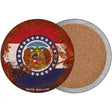 Missouri Rusty Stamped Novelty Circle Coaster Set of 4