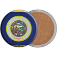 Minnesota State Flag Novelty Circle Coaster Set of 4