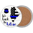 Maine Back The Blue Novelty Circle Coaster Set of 4