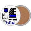 Mississippi Back The Blue Novelty Circle Coaster Set of 4