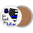 Nevada Back The Blue Novelty Circle Coaster Set of 4