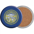 Nebraska State Flag Novelty Circle Coaster Set of 4