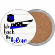 Tennessee Back The Blue Novelty Circle Coaster Set of 4