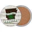 Lets Get High In Arkansas Novelty Circle Coaster Set of 4