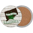 Lets Get High In Connecticut Novelty Circle Coaster Set of 4