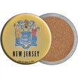 New Jersey State Flag Novelty Circle Coaster Set of 4