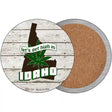 Lets Get High In Idaho Novelty Circle Coaster Set of 4