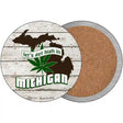 Lets Get High In Michigan Novelty Circle Coaster Set of 4