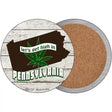 Lets Get High In Pennsylvania Novelty Circle Coaster Set of 4