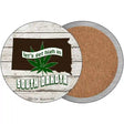 Lets Get High In South Dakota Novelty Circle Coaster Set of 4