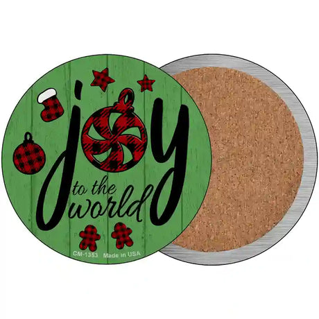 Joy To The World Novelty Circle Coaster Set of 4