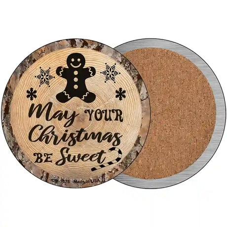 Christmas Be Sweet Novelty Circle Coaster Set of 4