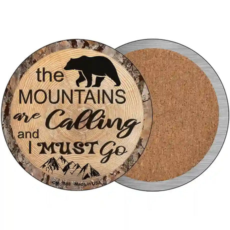 Mountains are Calling Novelty Circle Coaster Set of 4