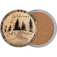 Welcome to the Lake House Novelty Circle Coaster Set of 4