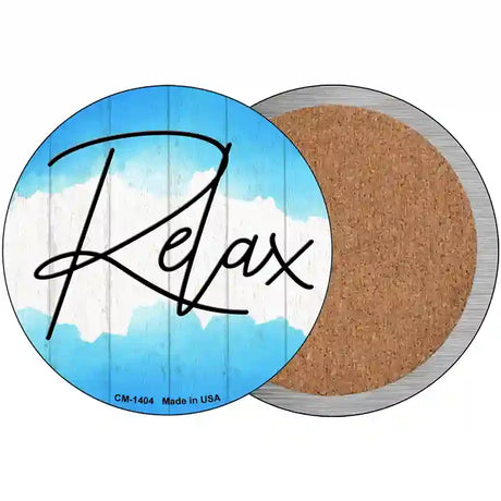 Relax Novelty Circle Coaster Set of 4