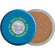 South Dakota State Flag Novelty Circle Coaster Set of 4