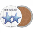 Lets Float Away Novelty Circle Coaster Set of 4